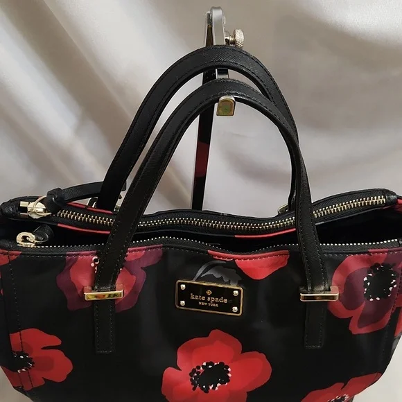 Kate Spade Wilson Road Poppy Alyse Nylon Floral Satchel Tote - Picture 5 of 16